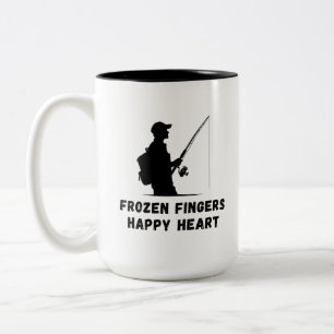 Frozen Fingers Happy Heart   Ice Gevist Tweekleurige Koffiemok