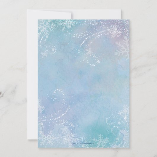 Frozen Flurry Fête Invitation (Dos)