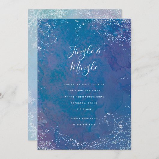 Frozen Flurry Fête Invitation (Devant / Derrière)