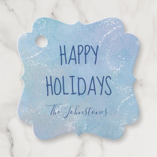 Frozen Flurry Holiday Gift Labels (Voorkant)