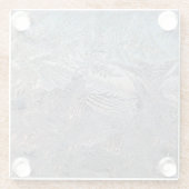 Frozen Ice Crystals Glazen Onderzetter (Achterkant)
