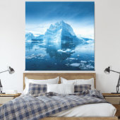 Frozen Majesty -  Arctische ijsbergscène Canvas Afdruk (Insitu (Slaapkamer))