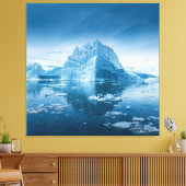 Frozen Majesty -  Arctische ijsbergscène Canvas Afdruk (Insitu (Woonkamer))