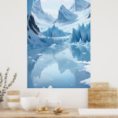 Frozen Mountain Lake Poster (Keuken)