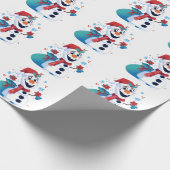 Frozen Olaf - Feestelijke Cartoon Sneeuwman met Ro Cadeaupapier (Hoek)