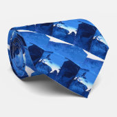 "Frozen Ridge #3" Cravate de conception abstraite (Roulé)