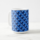 "Frozen Ridge #3 Tiled" Résumé Conception Mug (Devant gauche)