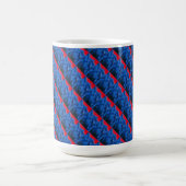 "Frozen Ridge #4 on Red Tiled" Abstrait Design Mug (Centre)
