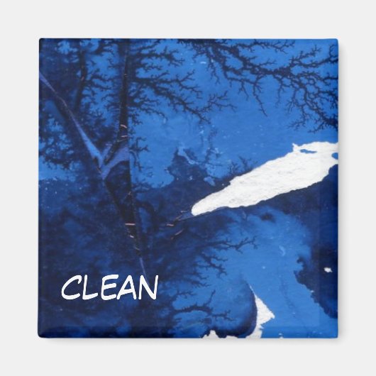 "Frozen Ridge" Lave-vaisselle Abstrait Magnet d'ét (Devant)