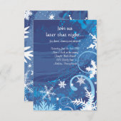 FROZEN SNOWFLAKES Bar Bat Mitzvah Party Card Kaart (Voorkant / Achterkant)
