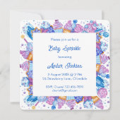 Frozen Treats Blue Baby Sprinkle Invitation Feestdagenkaart (Voorkant)