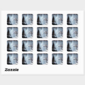 Frozen Waterval sticker. Vierkante Sticker (Vel)