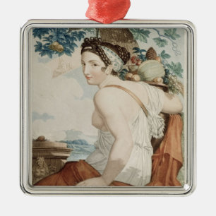 Fructidor twaalfde maand Republikeinse kalender Metalen Ornament