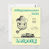 Frühjahrsmesse Leipzig Werbedesign DDR Briefkaart (Voorkant / Achterkant)