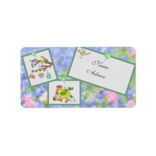 Frühling adressaufkleber etiket