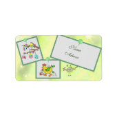 Frühling adressaufkleber etiket (Voorkant)