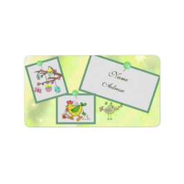 Frühling adressaufkleber etiket