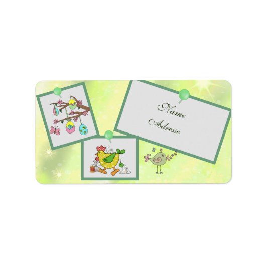 Frühling adressaufkleber etiket (Voorkant)