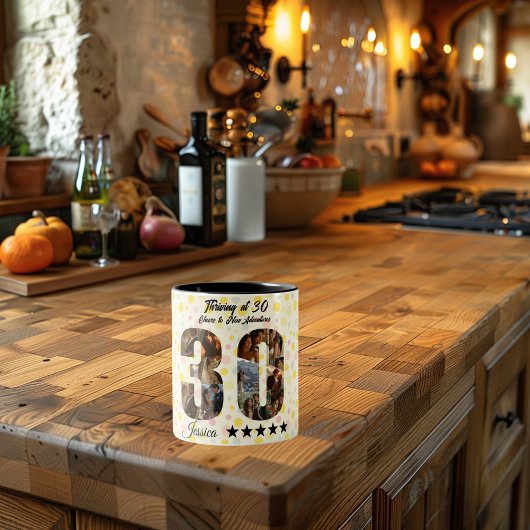 Fruit à 30 Photo Collage Mug - Nom personnalisé