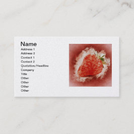 fruit aardbeien ranken blad spatpatroon kantoor visitekaartje