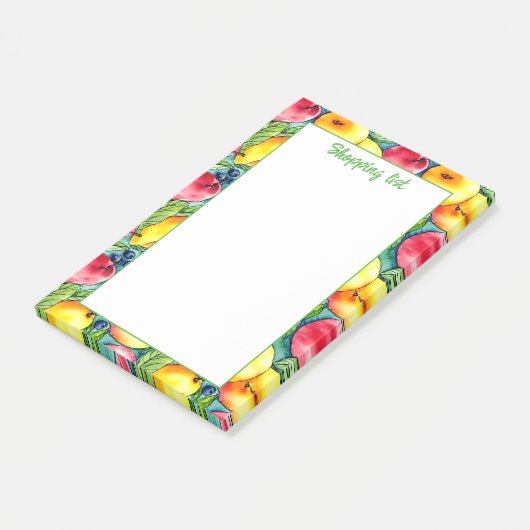 Fruit appel peer zomerse waterverf patroon post-it® notes (Schuin)