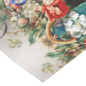 FRUIT, BLOEMEN, DRUIVEN, PERZIKEN EN KLEINE VOGELS KORTE TAFELLOPER (Hoek)