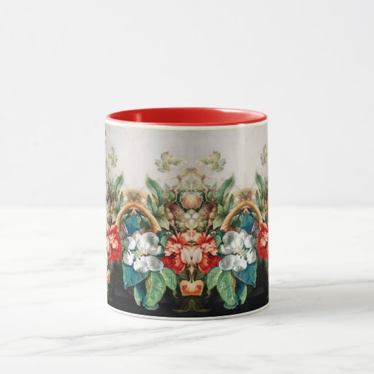 FRUIT, BLOEMEN, DRUIVEN, PERZIKEN EN KLEINE VOGELS MOK (Midden)