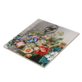 FRUIT, BLOEMEN, DRUIVEN, PERZIKEN EN KLEINE VOGELS TEGELTJE (Zijkant)