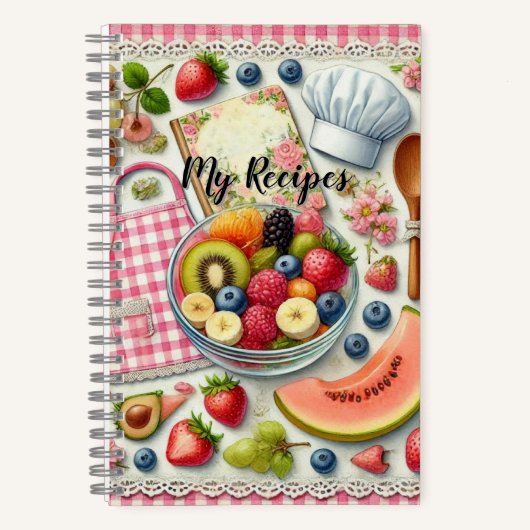 Fruit Bowl omgeven door keukenelementen Notitieboek (Voorkant)