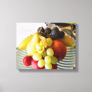 Fruit Bowl Stretted Canvas Print