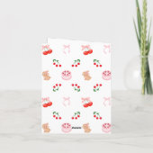 Fruit cerise Carte pliée Premier anniversaire (Dos)