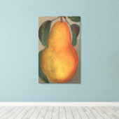 Fruit Chromo Lithograaf van Bartlett Pear Canvas Afdruk (Insitu (Houten vloer))