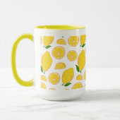 Fruit citron motif Café Mug (Gauche)