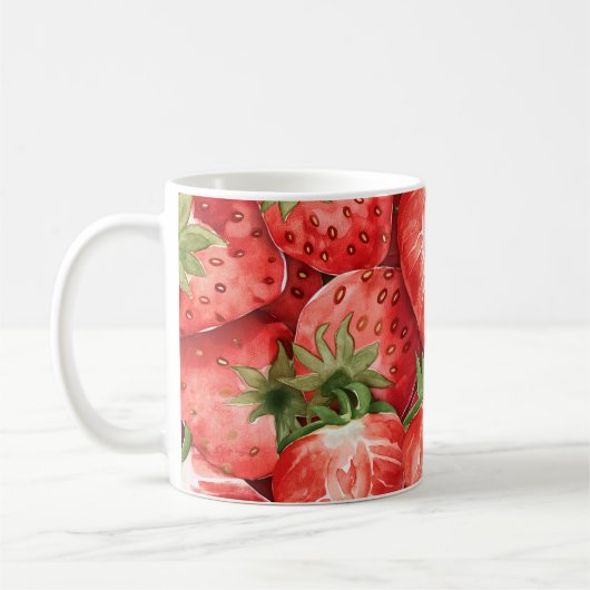 Fruit Cups - Aardbei Design Kermische Mok (Links)