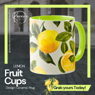 Fruit Cups - Citroen Design Keramische Mok