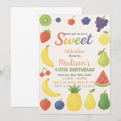 Fruit d'agrumes tropicaux Invitation d'anniversair (Devant / Derrière)