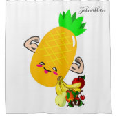 Fruit d'ananas au rideau de douche (Devant)