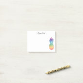 Fruit d'ananas tropical personnalisé Notes Post-it (Sur un bureau)