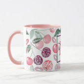 Fruit de cerise rouge chic tasse de café (Gauche)