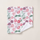 Fruit de cerise rouge élégant (Gant de toilette)