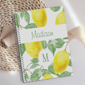 Fruit de citron jaune amusant Monogramme tendance
