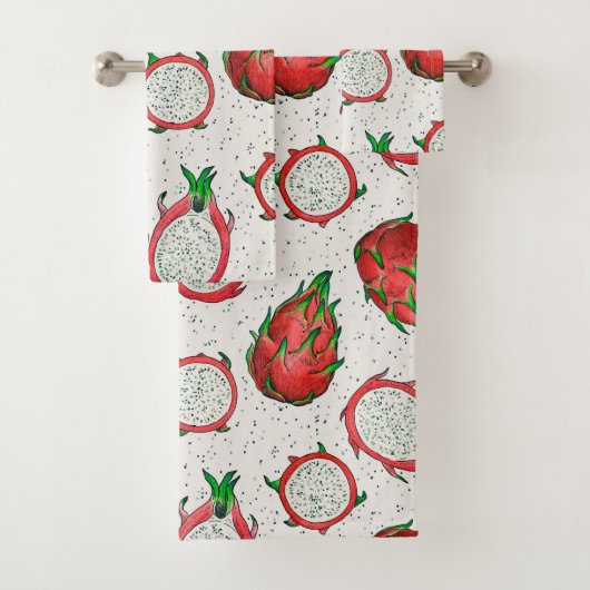 Fruit de dragon rouge sur blanc (En situation)