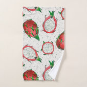 Fruit de dragon rouge sur blanc (Serviette à main)