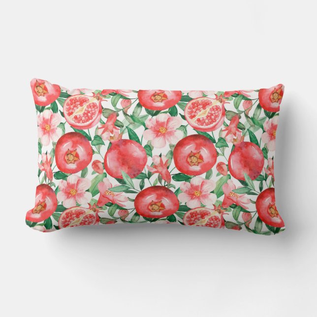Fruit de grenade rose et Coussin de fleurs (Recto)