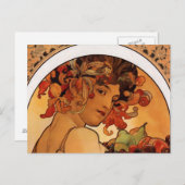 "Fruit" de la carte postale Alphonse Mucha (Devant / Derrière)