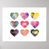 Fruit de l'Esprit Écriture Poster Mur Art (Devant)