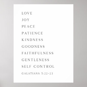 Fruit de l'Esprit Galates 5:22-23 Poster