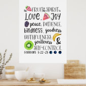 Fruit de l'Esprit, Verset de la Bible Impression A (Cuisine)