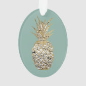 Fruit de marbre chic moderne d'ananas d'or (dos)