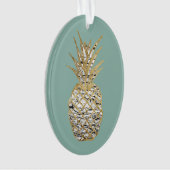 Fruit de marbre chic moderne d'ananas d'or (devant)